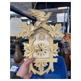 Hand-Carved Cuckoo Wall Clock with Bird Design