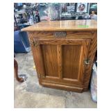 White Clad Ice Box Style Wooden Cabinet