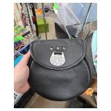 Nice Black Leather Chain Strap Pouch