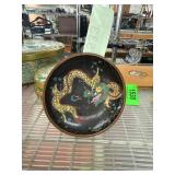 Chinese Export Cloisonne Dish with Dragon Design