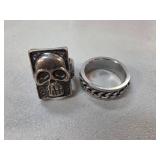 Two Skull and Chain Design Rings