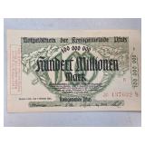 1923 German Hundert Millionen Mark Note