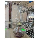 Glass Oil Lamp with Brass Burner