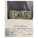 Collectible 1881 US Franklin Stamps Set