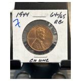1944 Lincoln Wheat Cent CH UNC MS64/65 RB