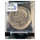 1978 Eisenhower Dollar Coin, CH UNC