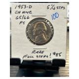 1953-D Jefferson Nickel, CH UNC, FS