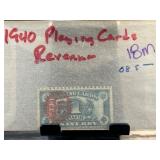 1940 Revenue Playing Card Stamp