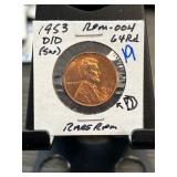 1953 Lincoln Wheat Cent RPM-004 in 64RD Condition