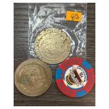 Three Commemorative Coins and Tokens