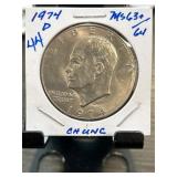 1974-D Eisenhower Dollar in CH UNC Condition