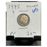 1995 S Proof Silver Roosevelt Dime