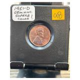 1951-D Lincoln Wheat Cent Gem Condition