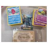Pokemon Cards and Hogwarts Ticket