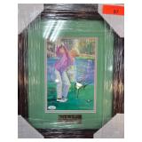 Jack Nicklaus Signed Framed Golf Artwork