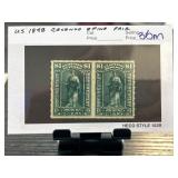 1898 US $1 Revenue Stamps Fine Pair