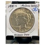 1935-S Peace Dollar AU/UNC Details