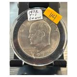 1972 Eisenhower Dollar Type 1 Coin in Protective C