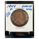 1944-D Lincoln Wheat Cent in Choice UNC
