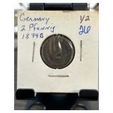 Germany 1874B 2 Pfennig Coin