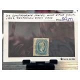 1863 Confederate States Jefferson Davis Stamp