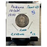 1977 Panama 10 Cent Proof-63 Coin