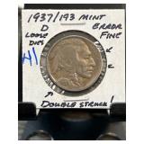 1937-D Mint Error Buffalo Nickel