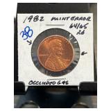 1982 Lincoln Cent with Mint Error