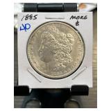 1885 Morgan Dollar Coin in Holder