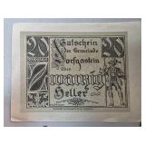 German Notgeld Currency from Dornstetten, 1920