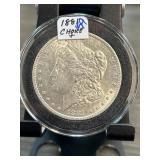 1881 Morgan US Silver Dollar Coin in Capsule