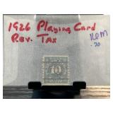 1926 Revenue Tax Playing Card Stamp