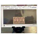 US #600 Lincoln Violet Mint Stamp Pair