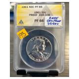 1961 50C PF 66 ANACS Certified Proof DDR-008