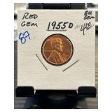1955 D Lincoln Cent in BU Condition