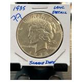 1935 Peace Dollar with UNC Details