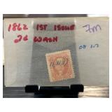 1862 1st Issue 2c Washington Stamp