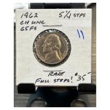 1962 Jefferson Nickel with Full Steps