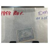 1898 Revenue 1DM Stamp in Protective Sleeve