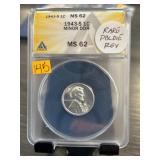 1943-S 1C Minor DDR MS 62 Certified Coin