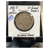 1917-D Buffalo Nickel, Very Good Details