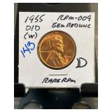 1955 Lincoln Cent RPM-009 Gem Red