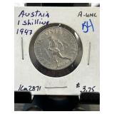 1947 Australian One Shilling Coin