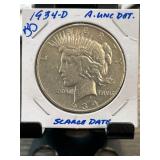 1934-D Peace Dollar Scarce Date Coin