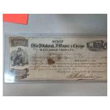 1857 Fort Wayne & Chicago Railroad Bond Scrip