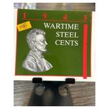 1943 Wartime Steel Cents Set with Display