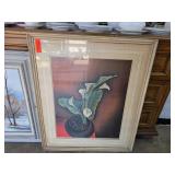 Framed Floral Artwork with Calla Lilies