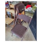 4pc Upholstered Folding Chairs