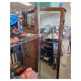 2pc Mirrored Wood Doors