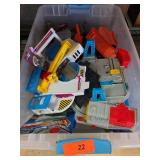 Large Bin of Miscellaneous Toy Parts